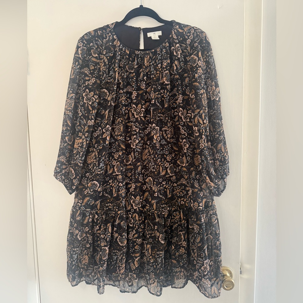 H&M dress - Black and Brown Floral